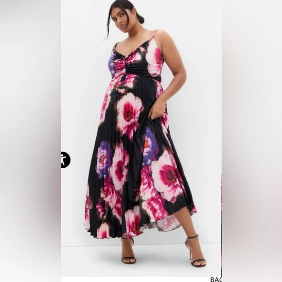chinese dress ladies Plus Size Long Floral Dress Maxi R&M Richards 1118W main image 0